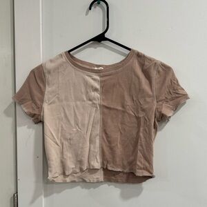 Garage Brown/Beige Crop Top